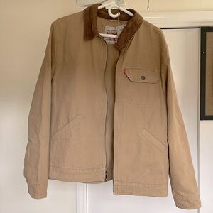 Levi Strauss Beige Brown Canvas Utility Jacket